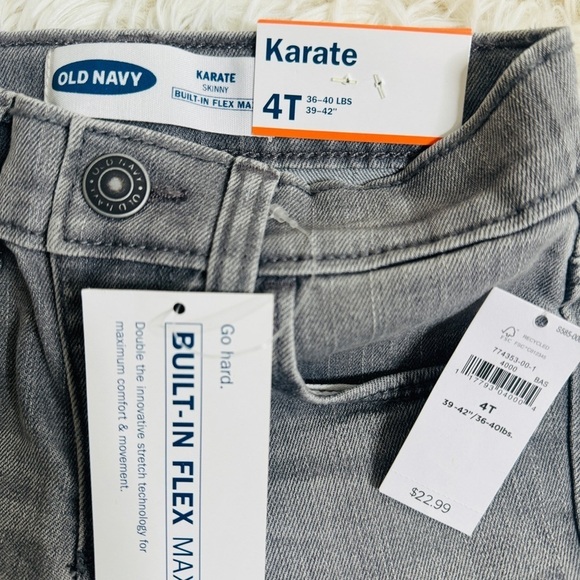 NEW WITH TAG OLD NAVY BOY Karate Skinny Gray Jeans size 4T - Picture 10 of 16